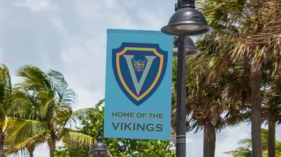College Pole Banner Mockup